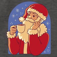 Santa Claus Hot Coco Christmas Holiday Vector Backpack