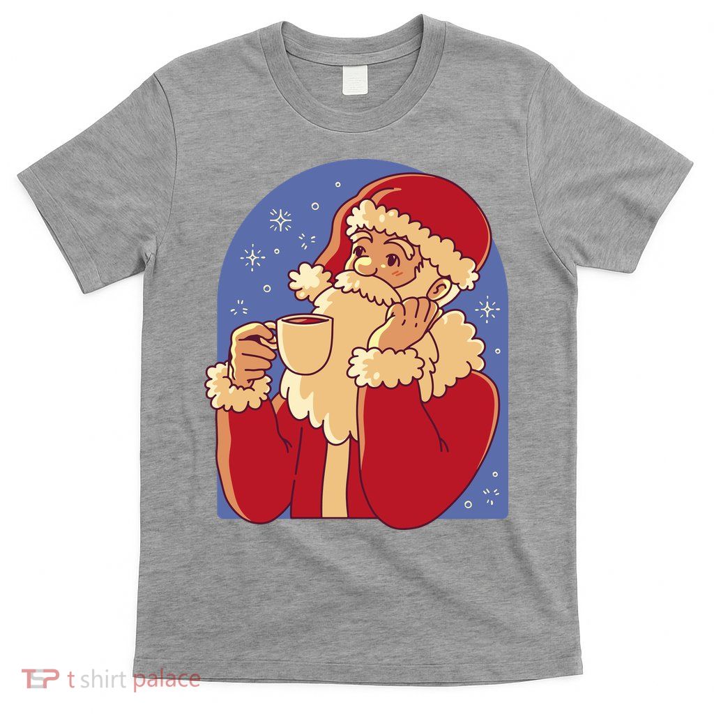 Santa Claus Hot Coco Christmas Holiday T-Shirt