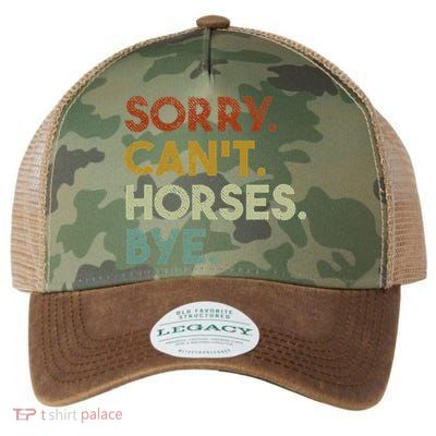 Sorry Can't Horses Bye Funny Horse Legacy Tie Dye Trucker Hat