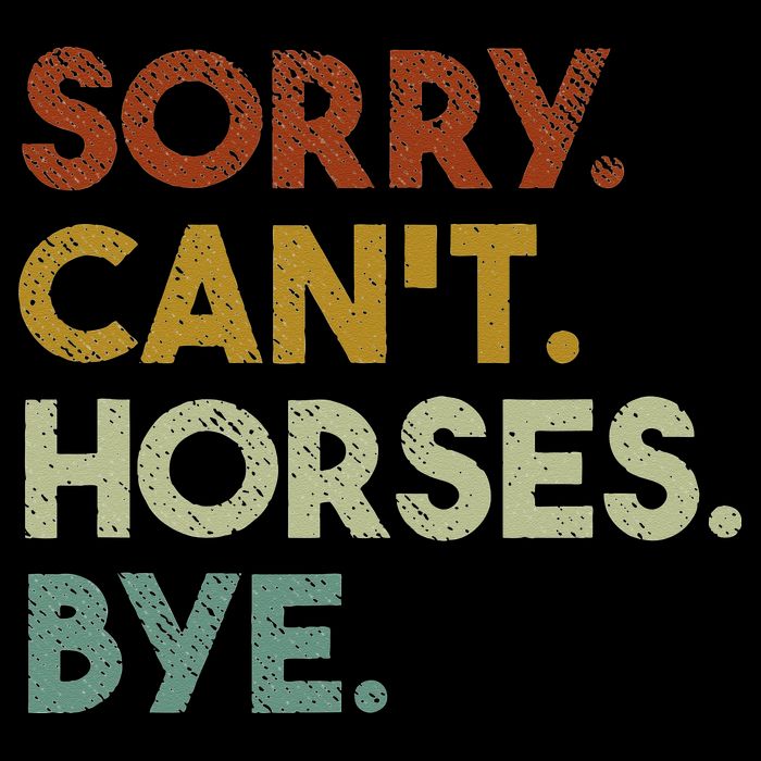 Sorry Can't Horses Bye Funny Horse Button