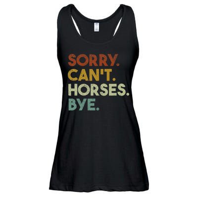 Sorry Can't Horses Bye Funny Horse Ladies Essential Flowy Tank
