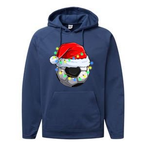 Soccer Christmas Holiday Gift Performance Fleece Hoodie