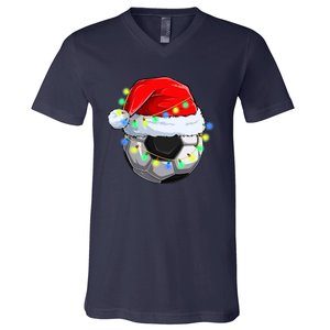 Soccer Christmas Holiday Gift V-Neck T-Shirt