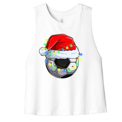 Soccer Christmas Holiday Gift Women's Racerback Cropped Tank