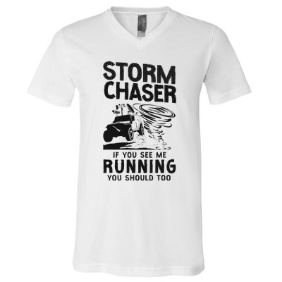 Storm Chaser Hurricane Meteorology Tornado Storm Chaser If V-Neck T-Shirt