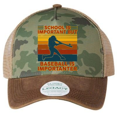 School Is Important But Baseball Is Importanter Legacy Tie Dye Trucker Hat