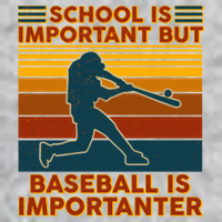 School Is Important But Baseball Is Importanter Kids Sweatshirt