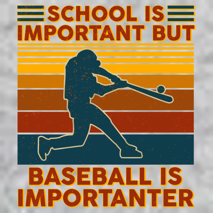 School Is Important But Baseball Is Importanter Kids Sweatshirt