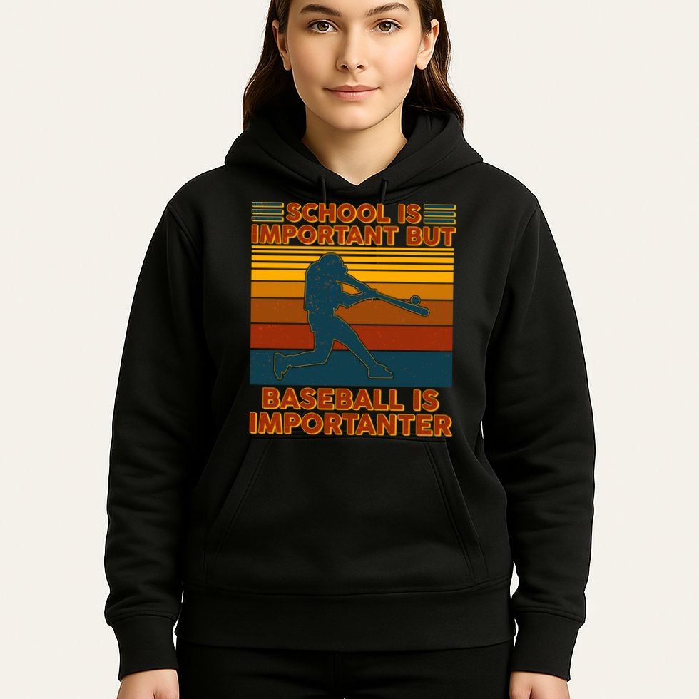 School Is Important But Baseball Is Importanter Hoodie
