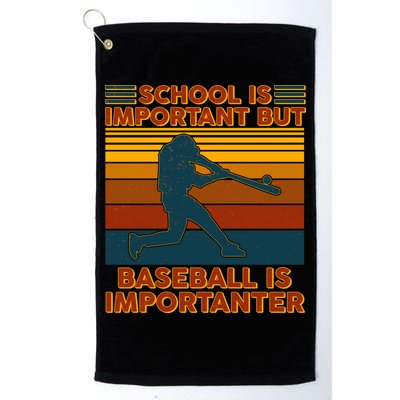 School Is Important But Baseball Is Importanter Golf Towel