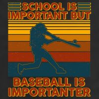 School Is Important But Baseball Is Importanter Golf Towel