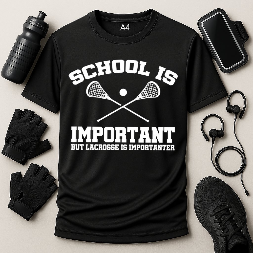 School Is Important But Lacrosse Is Importanter Performance Shirt