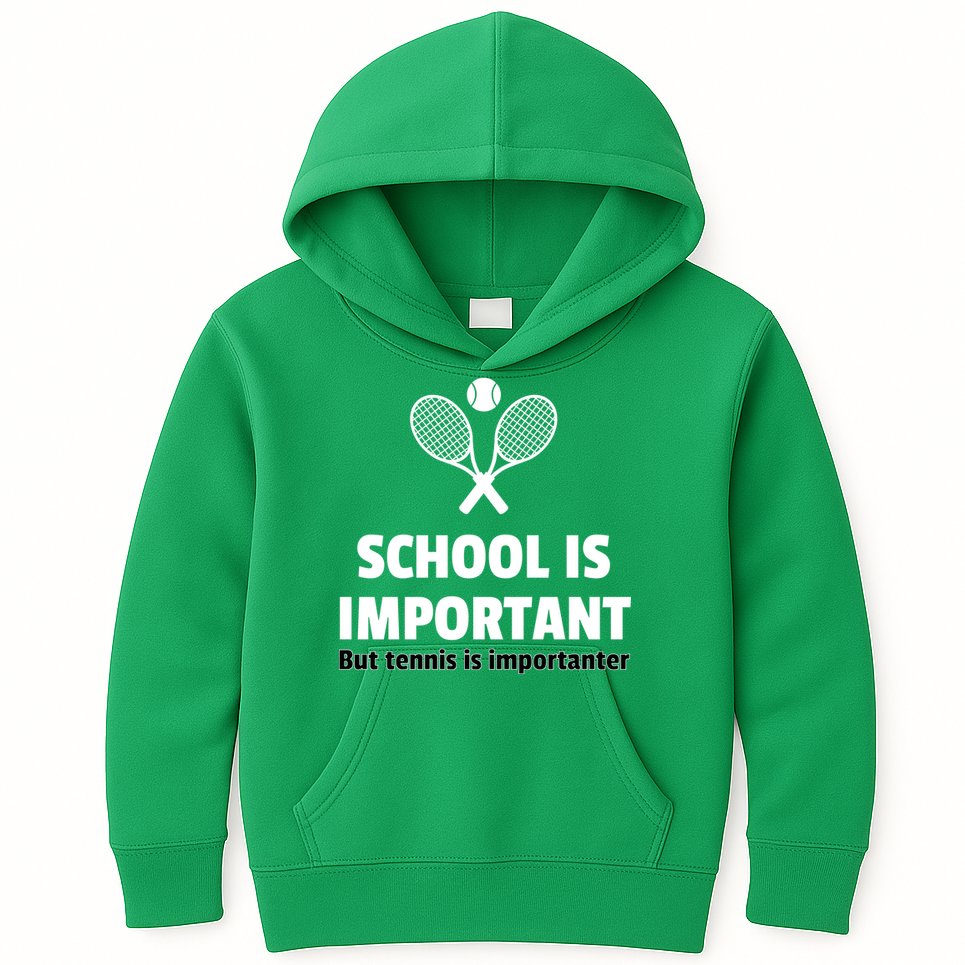 School Is important But Tennis Is Importanter Kids Hoodie