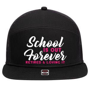 School Is Out Forever Retired 7 Panel Mesh Trucker Snapback Hat