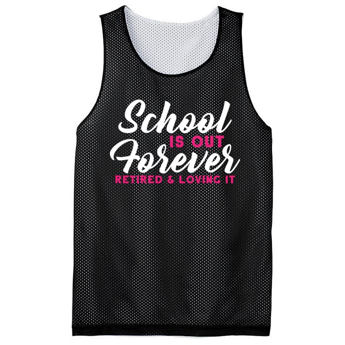 School Is Out Forever Retired Mesh Reversible Basketball Jersey Tank