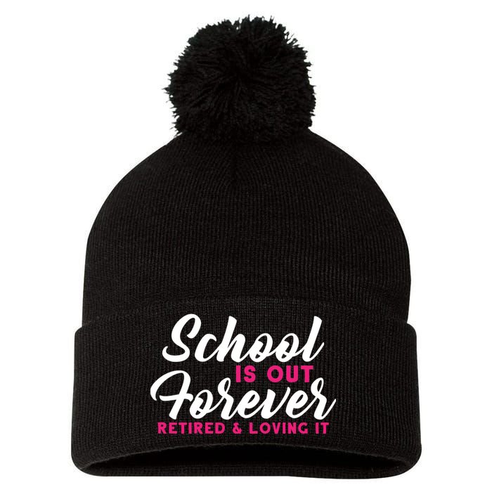 School Is Out Forever Retired Pom Pom 12in Knit Beanie