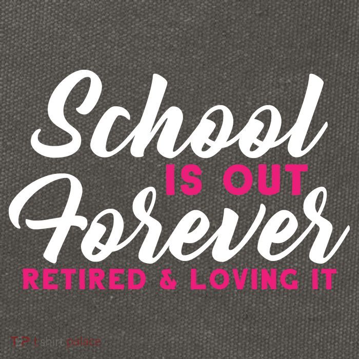 School Is Out Forever Retired Cotton Canvas Backpack