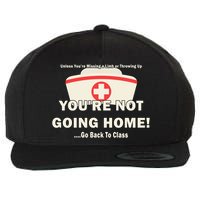 School Nurse Go Back To Class Wool Snapback Cap
