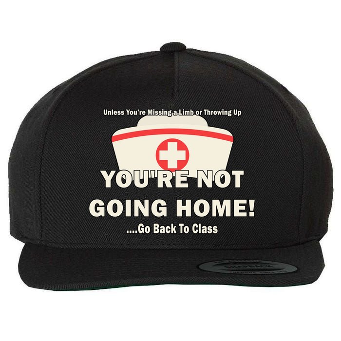 School Nurse Go Back To Class Wool Snapback Cap