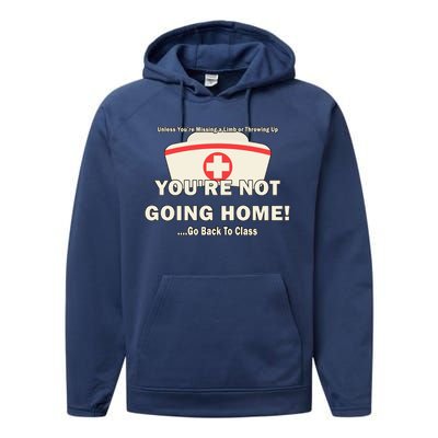 School Nurse Go Back To Class Performance Fleece Hoodie