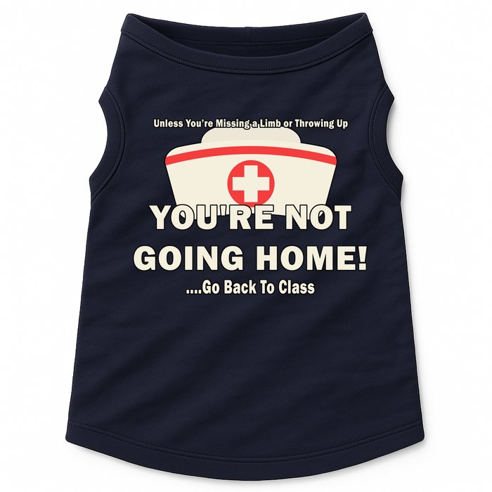 School Nurse Go Back To Class Doggie Tank
