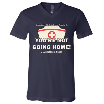School Nurse Go Back To Class V-Neck T-Shirt