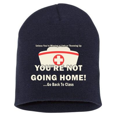 School Nurse Go Back To Class Short Acrylic Beanie