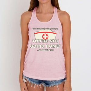 School Nurse Go Back To Class Women's Knotted Racerback Tank