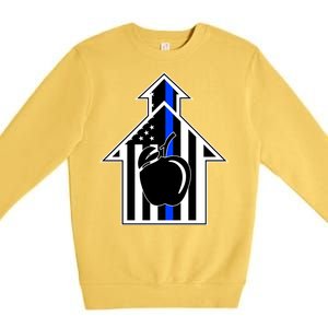 School Police Blue Thin Line Premium Crewneck Sweatshirt