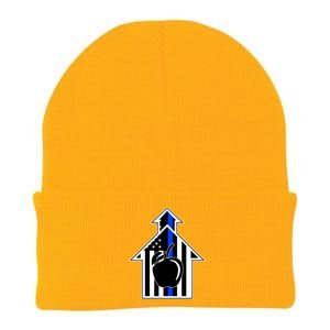 School Police Blue Thin Line Knit Cap Winter Beanie