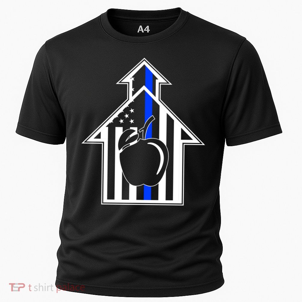 School Police Blue Thin Line Cooling Performance Crew T-Shirt