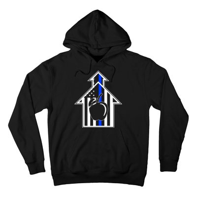 School Police Blue Thin Line Hoodie