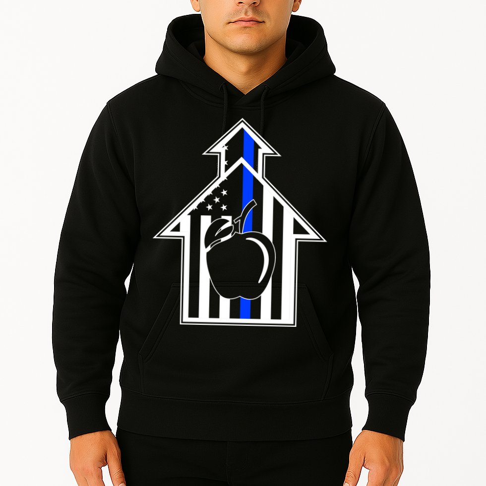 School Police Blue Thin Line Hoodie