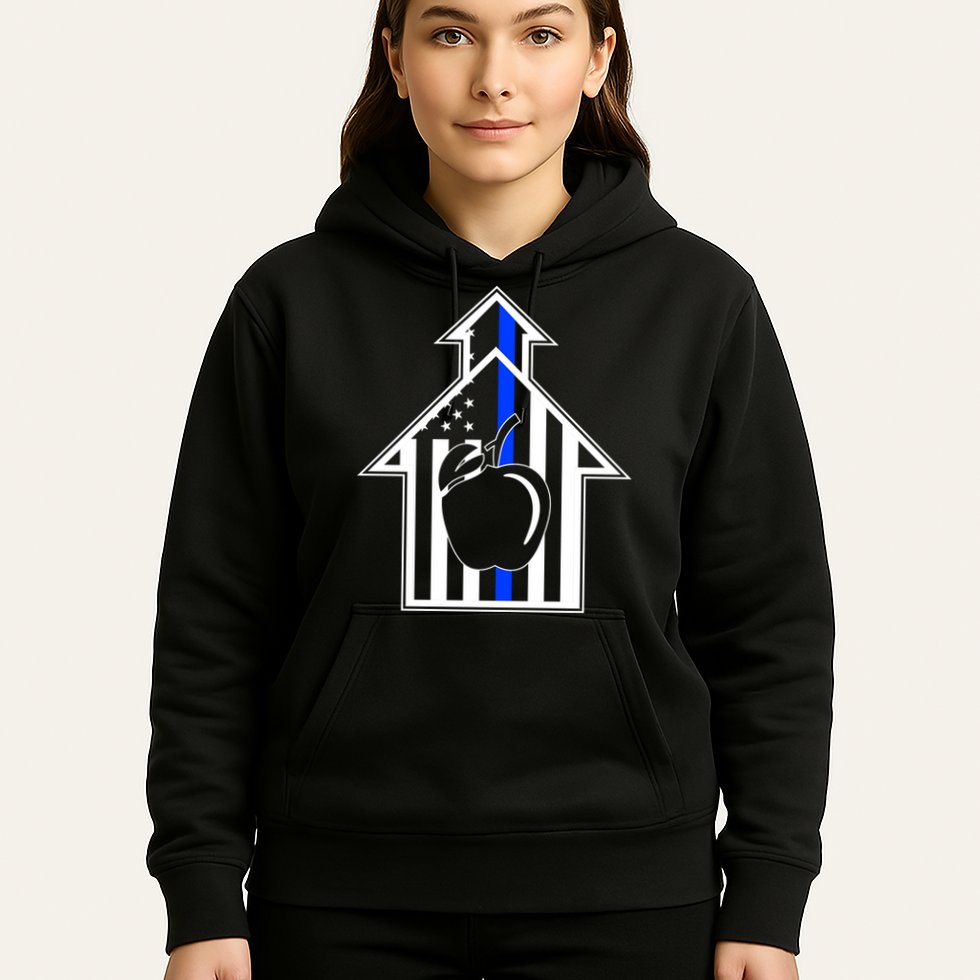 School Police Blue Thin Line Hoodie