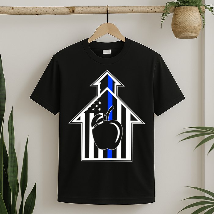 School Police Blue Thin Line T-Shirt