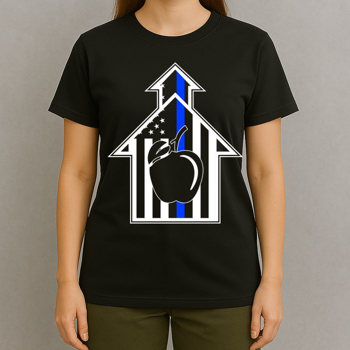 School Police Blue Thin Line T-Shirt