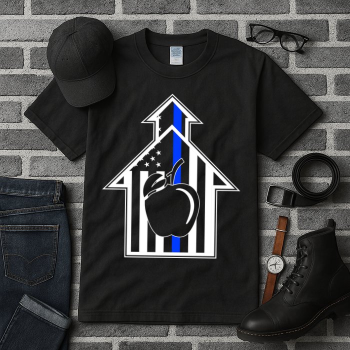 School Police Blue Thin Line Tall T-Shirt