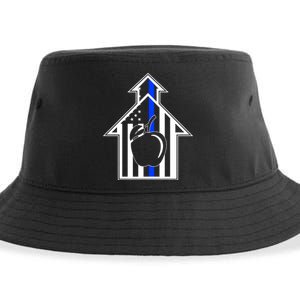 School Police Blue Thin Line Sustainable Bucket Hat