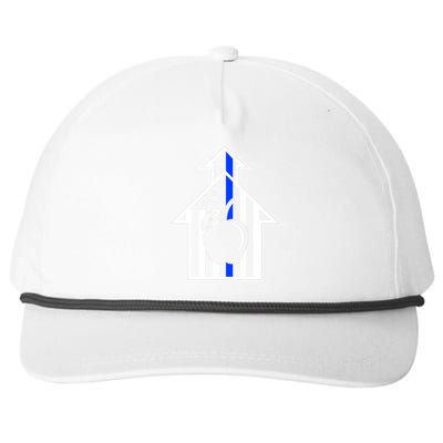 School Police Blue Thin Line Snapback Five-Panel Rope Hat