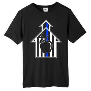 School Police Blue Thin Line Tall Fusion ChromaSoft Performance T-Shirt