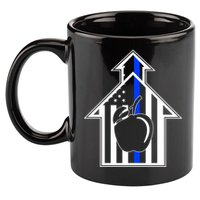 School Police Blue Thin Line 11oz C Handle Ceramic Mug
