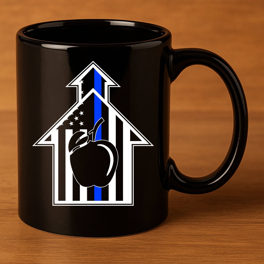 School Police Blue Thin Line 11oz C Handle Ceramic Mug