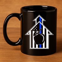 School Police Blue Thin Line 11oz C Handle Ceramic Mug