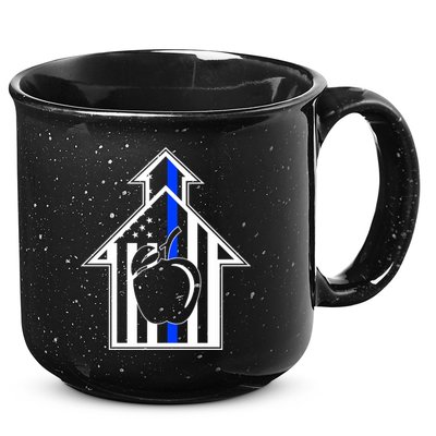 School Police Blue Thin Line 15oz Campfire Ceramic Mug