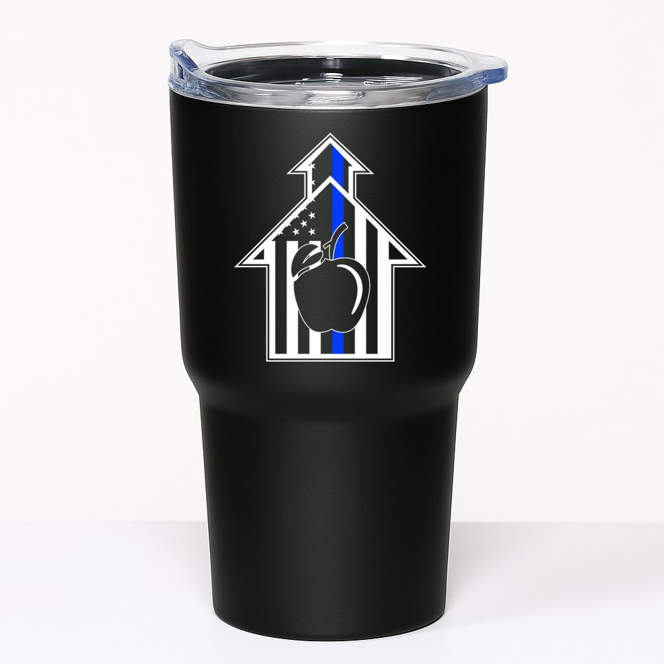 School Police Blue Thin Line Tumbler