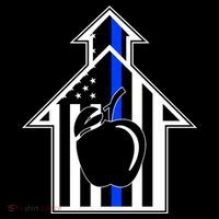 School Police Blue Thin Line Poster