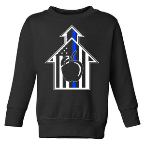 School Police Blue Thin Line Toddler Sweatshirt