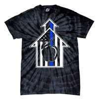 School Police Blue Thin Line Tie-Dye T-Shirt