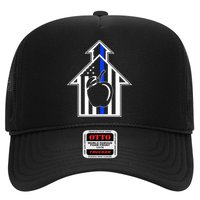 School Police Blue Thin Line Trucker Hat