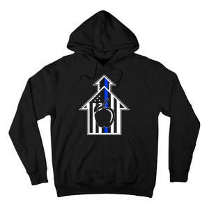 School Police Blue Thin Line Tall Hoodie